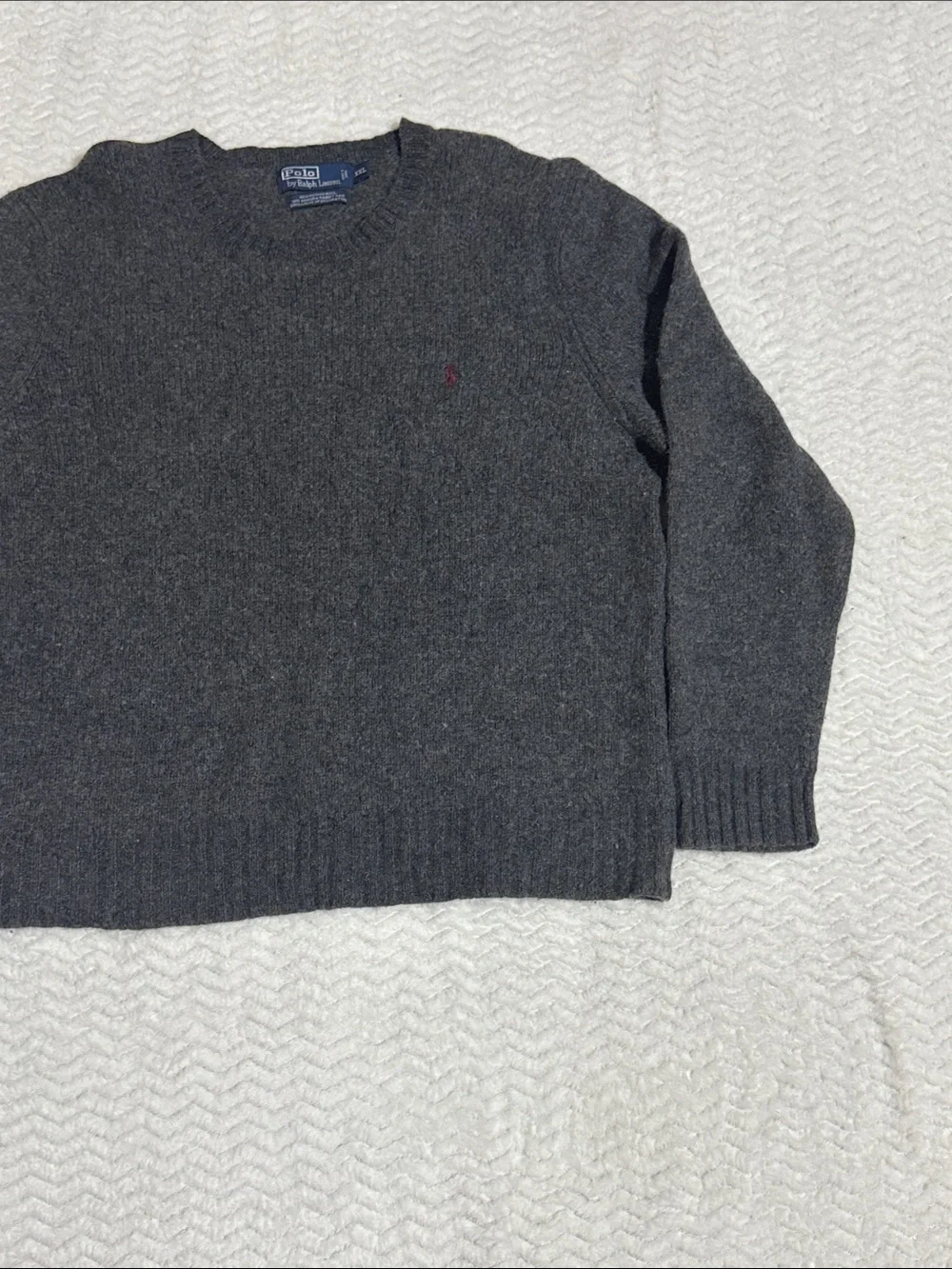 VTG Polo Ralph Lauren Sweater Crewneck Size XXL Mens Merino Wool Rabbit Hair
